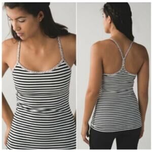 Lululemon Power Y Tank Stripe Animal Print Luon 6